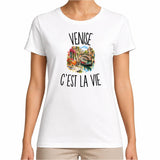 T-shirt Femme Blanc Venise c’est la vie