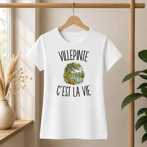 T-shirt Femme Blanc Villepinte c’est la vie