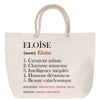 Sac Fête des Mères Mamie Famille Idée Cadeau anniversaire Noël Travail Boulot Métier Départ Retraite Collègue Femme cabas shopping plage