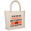 Sac Fête des Mères Mamie Famille Idée Cadeau anniversaire Noël Travail Boulot Métier Départ Retraite Collègue Femme cabas shopping plage