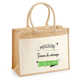 Sac Fête des Mères Mamie MAman Soeur Femme Famille Idée Cadeau anniversaire Noël Travail Boulot Métier Départ Retraite Collègue Femme cabas shopping plage