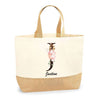 Sac Jute Fête des Mères Fêtes des Pères Mamie Papi Famille Idée Cadeau anniversaire Noël Travail Boulot Métier Départ Retraite Collègue Femme Homme