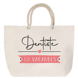 Sac Fête des Mères Mamie Famille Idée Cadeau anniversaire Noël Travail Boulot Métier Départ Retraite Collègue Femme cabas shopping plage