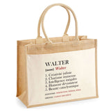 Sac Fête des Pères Papa Papi Frère Homme Famille Idée Cadeau anniversaire Noël Travail Boulot Métier Départ Retraite Collègue cabas 