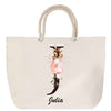 Sac Fête des Mères Mamie Famille Idée Cadeau anniversaire Noël Travail Boulot Métier Départ Retraite Collègue Femme cabas shopping plage