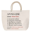 Sac Fête des Mères Mamie Famille Idée Cadeau anniversaire Noël Travail Boulot Métier Départ Retraite Collègue Femme cabas shopping plage