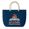 Sac de plage Bleu anse corde Gaming Légende Humour Geek