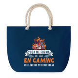 Sac de plage Bleu anse corde Gaming Légende Humour Geek