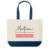 Sac de shopping bleu Monteuse en Vacances