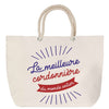 Sac Fête des Mères Mamie Famille Idée Cadeau anniversaire Noël Travail Boulot Métier Départ Retraite Collègue Femme cabas shopping plage