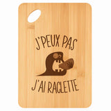 Planche bambou gravée personnalisée femme homme idée cadeau Fête des Mères Fête des Pères apéro papa maman prénom cuisine plateau fromage