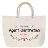 Sac Fête des Mères Mamie Famille Idée Cadeau anniversaire Noël Travail Boulot Métier Départ Retraite Collègue Femme cabas shopping plage