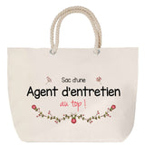 Sac Fête des Mères Mamie Famille Idée Cadeau anniversaire Noël Travail Boulot Métier Départ Retraite Collègue Femme cabas shopping plage