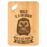 Planche bambou gravée personnalisée homme idée cadeau Fête des Pères apéro 30×20 prénom cuisine plateau fromage anniversaire noel papa papi 