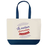 Sac de shopping bleu Charcutier Meilleur du Monde