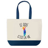 Sac de shopping bleu Golf c'est la Vie