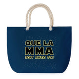Sac de plage Bleu anse corde Mma soit avec toi
