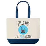 Sac de shopping bleu J'peux pas Aquabiking