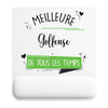 Tapis de souris ergonomique avec repose-poignet, accessoire bureau pour femme et homme, fête des pères, cadeau pas cher, idée cadeau fête des mères, secret santa, départ à la retraite, télétravail et gaming
