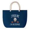 Sac de plage Bleu anse corde J'peux Pas Haltérophilie