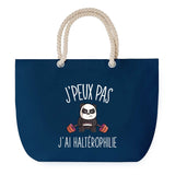 Sac de plage Bleu anse corde J'peux Pas Haltérophilie