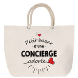 Sac Fête des Mères Mamie Famille Idée Cadeau anniversaire Noël Travail Boulot Métier Départ Retraite Collègue Femme cabas shopping plage