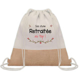 Sac Fête des Mères Mamie Maman Cadeau anniversaire Noël Travail Métier Départ Retraite Collègue Femme cabas shopping plage