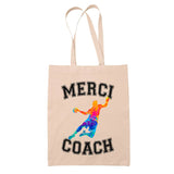 Noël cadeau de départ à la retraite cadeau de fin d'année scolaire idée cadeau cadeau de remerciement anniversaire coach sport sac cabas totebag sac jute