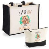 Cabas homme ou femme sac plage ou shopping tote bag pochette trousse Idée cadeau original pour anniversaire Noël travail départ retraite collègue famille fete des mères fetes des pères papa maman mamie papi