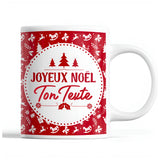 Mug de Noël Prénom personnalisable Rouge - Planetee