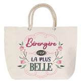 Sac Fête des Mères Mamie Famille Idée Cadeau anniversaire Noël Travail Boulot Métier Départ Retraite Collègue Femme cabas shopping plage