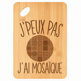 Planche bambou gravée personnalisée femme homme idée cadeau Fête des Mères Fête des Pères apéro papa maman prénom cuisine plateau fromage