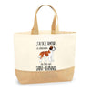 Sac Jute Fête des Mères Fêtes des Pères Mamie Papi Famille Idée Cadeau anniversaire Noël Travail Boulot Métier Départ Retraite Collègue Femme Homme
