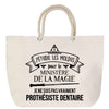 Sac Fête des Mères Mamie Famille Idée Cadeau anniversaire Noël Travail Boulot Métier Départ Retraite Collègue Femme cabas shopping plage