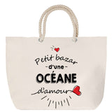 Sac Fête des Mères Mamie Famille Idée Cadeau anniversaire Noël Travail Boulot Métier Départ Retraite Collègue Femme cabas shopping plage