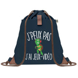 sac a dos bleu coton recycle avec pochette idee cadeau originale pour collegue ami prof ou membre de la famille cadeau mixte noel anniversaire secret santa ou depart au travail sac leger pratique et ecologique design breton moderne