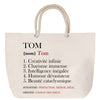Sac Fête des Mères Mamie Famille Idée Cadeau anniversaire Noël Travail Boulot Métier Départ Retraite Collègue Femme cabas shopping plage