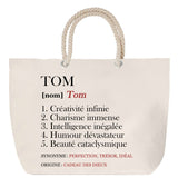 Sac Fête des Mères Mamie Famille Idée Cadeau anniversaire Noël Travail Boulot Métier Départ Retraite Collègue Femme cabas shopping plage