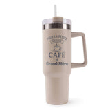 Mug isotherme Beige La Pause Café de Grand-Mère Café