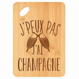 Planche bambou gravée personnalisée femme homme idée cadeau Fête des Mères Fête des Pères apéro papa maman prénom cuisine plateau fromage
