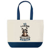 Sac de shopping bleu Yaël Panda Grain