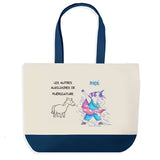 Sac de shopping bleu Auxiliaire de Puériculture Les Autres vs Moi