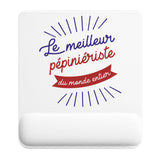 Tapis de souris ergonomique avec repose-poignet, accessoire bureau pour femme et homme, fête des pères, cadeau pas cher, idée cadeau fête des mères, secret santa, départ à la retraite, télétravail et gaming