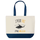 Sac de shopping bleu J'peux pas Helico