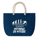 Sac de plage Bleu anse corde Né pour Patinage de Vitesse