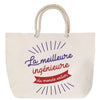 Sac Fête des Mères Mamie Famille Idée Cadeau anniversaire Noël Travail Boulot Métier Départ Retraite Collègue Femme cabas shopping plage