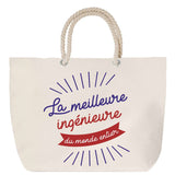 Sac Fête des Mères Mamie Famille Idée Cadeau anniversaire Noël Travail Boulot Métier Départ Retraite Collègue Femme cabas shopping plage