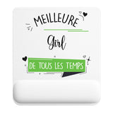 Tapis de souris ergonomique avec repose-poignet, accessoire bureau pour femme et homme, fête des pères, cadeau pas cher, idée cadeau fête des mères, secret santa, départ à la retraite, télétravail et gaming