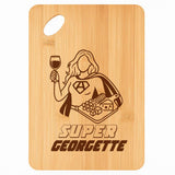 Planche bambou gravée personnalisée femme idée cadeau Fête des Mères apéro 30×20 prénom cuisine plateau fromage anniversaire noel maman mamie