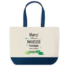 Sac de shopping bleu Merci Nageuse Inoubliable Femme